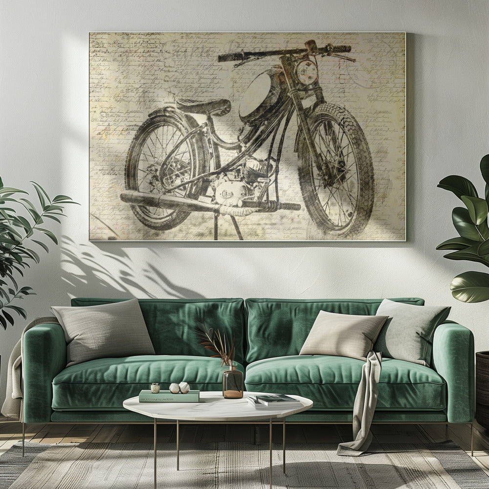oude motorfiets | Canvas
