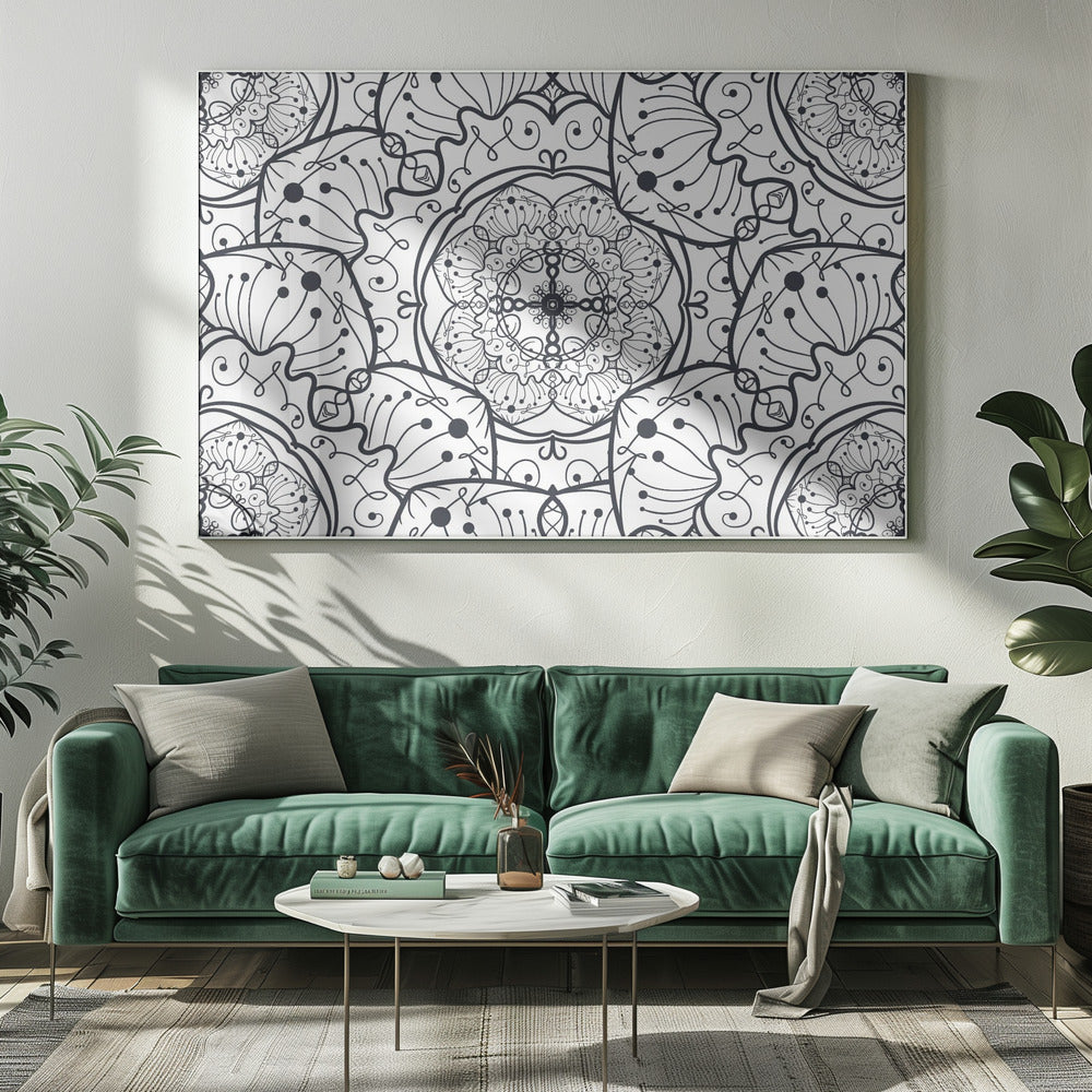 Abstracte Mandala Lijnkunst | Canvas