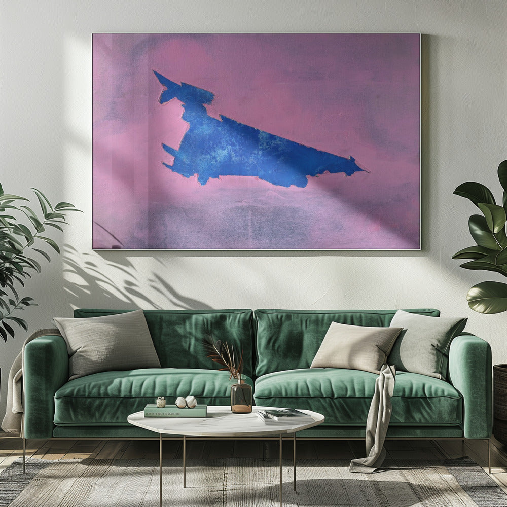 UAP, Blauwe, Bewolkte Roze Lucht | Canvas