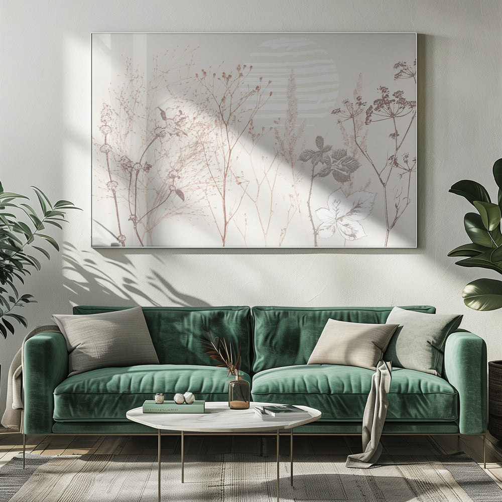 Plantaardige kalmerende sfeer aardse tinten | Canvas