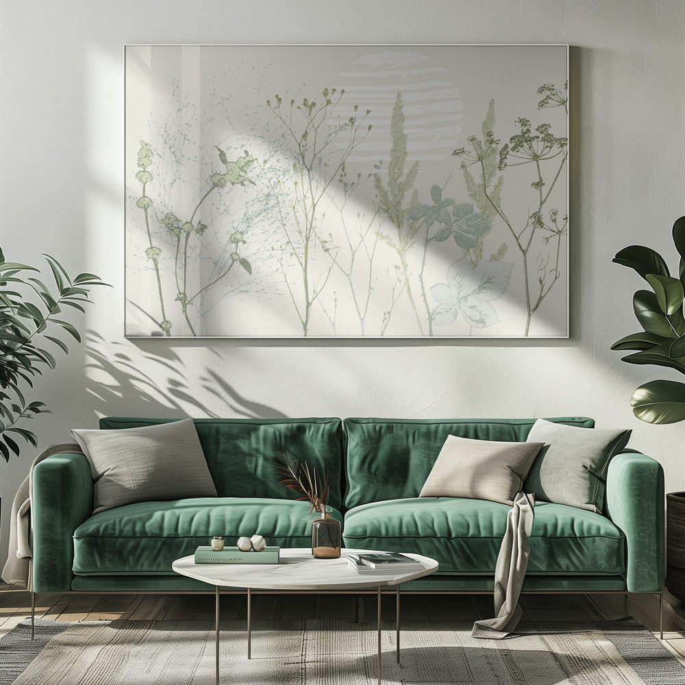 Plantaardige kalmerende sfeer natuurlijk groen | Canvas