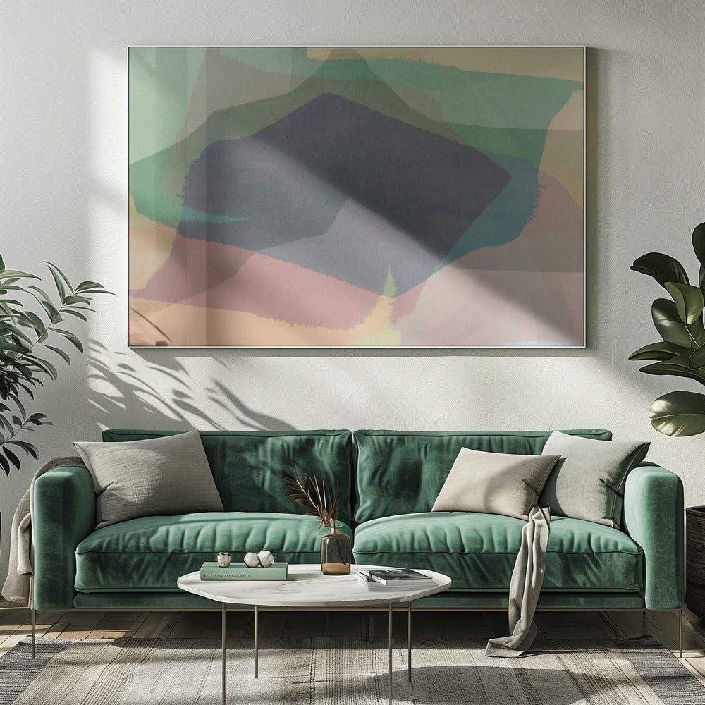 Abstract gedompeld landschap 6 | Canvas