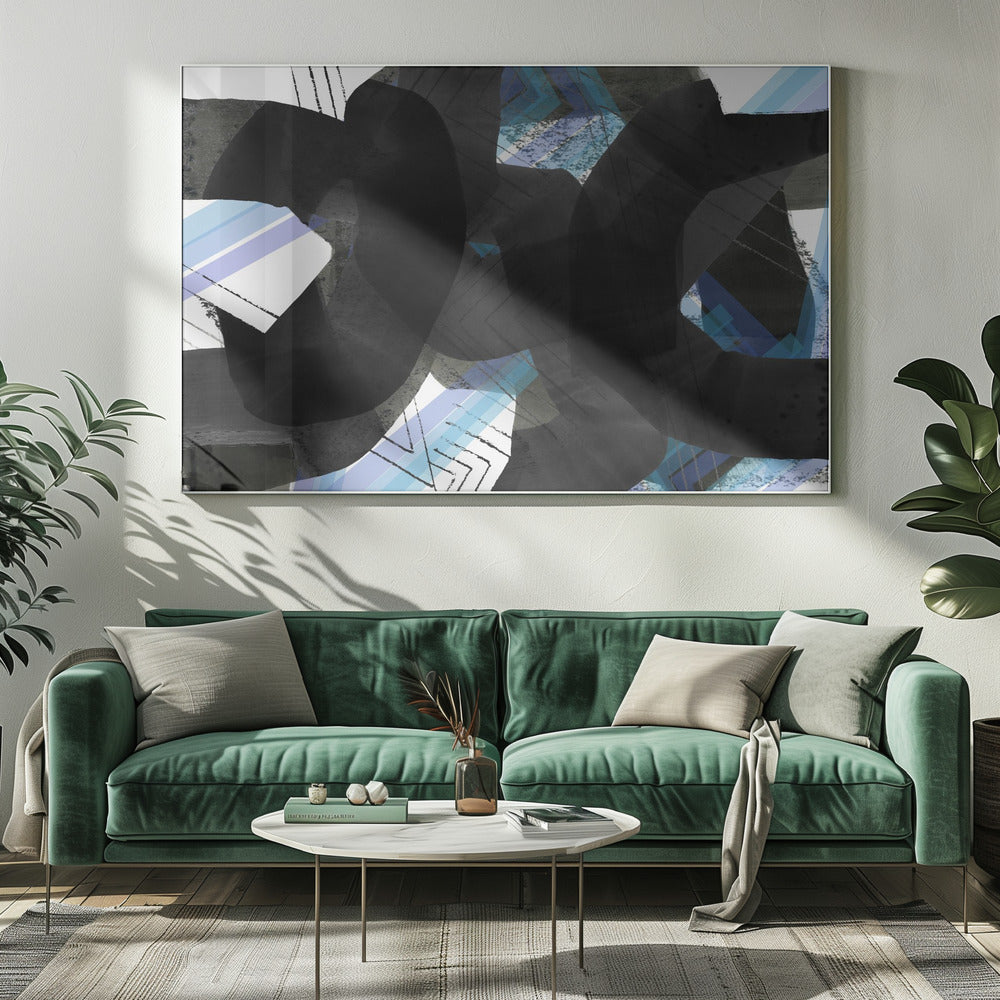 Zwarte textuurbijeenkomst 5 | Canvas