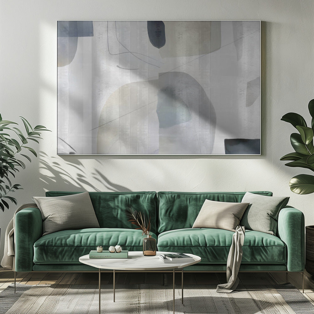 Zachte abstracte vormen 1 | Canvas