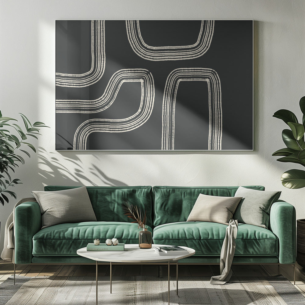 Gebogen paden | Canvas