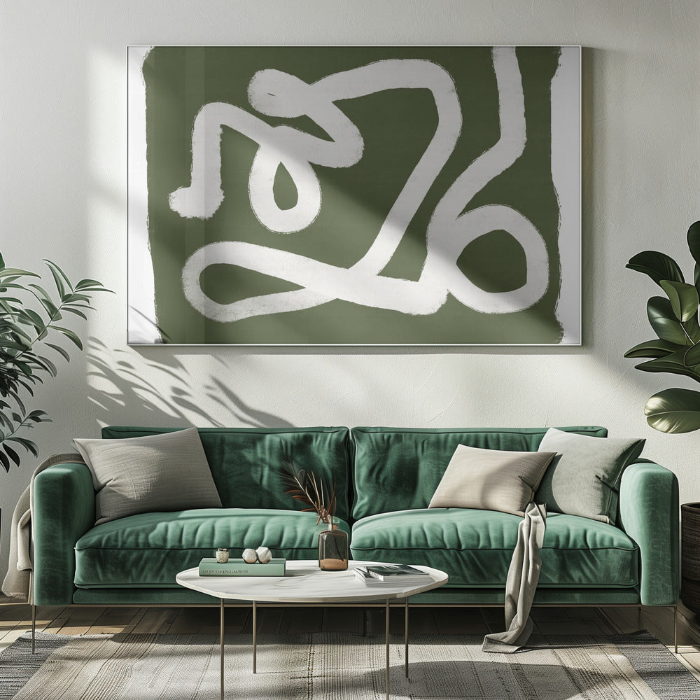 Groen abstract 4 | Canvas