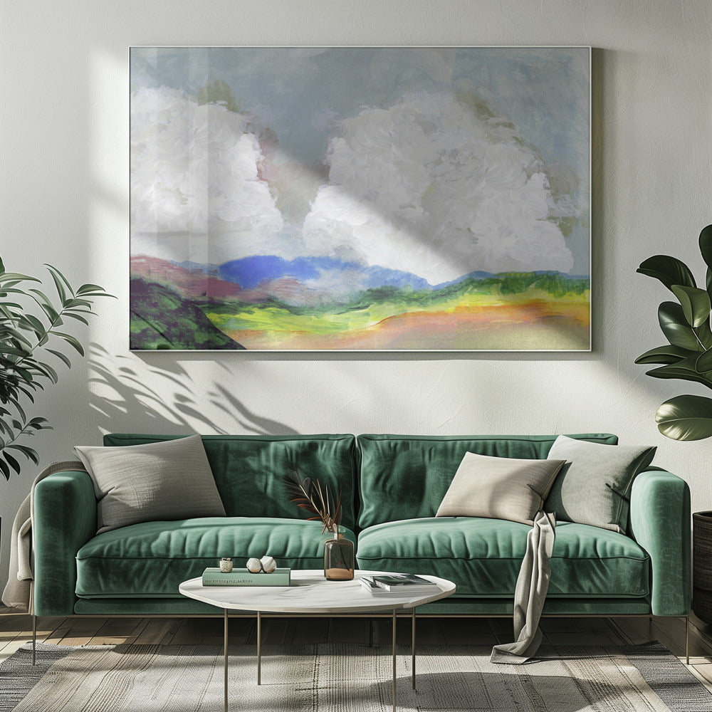 Grote Wolken Landschap 2 | Canvas