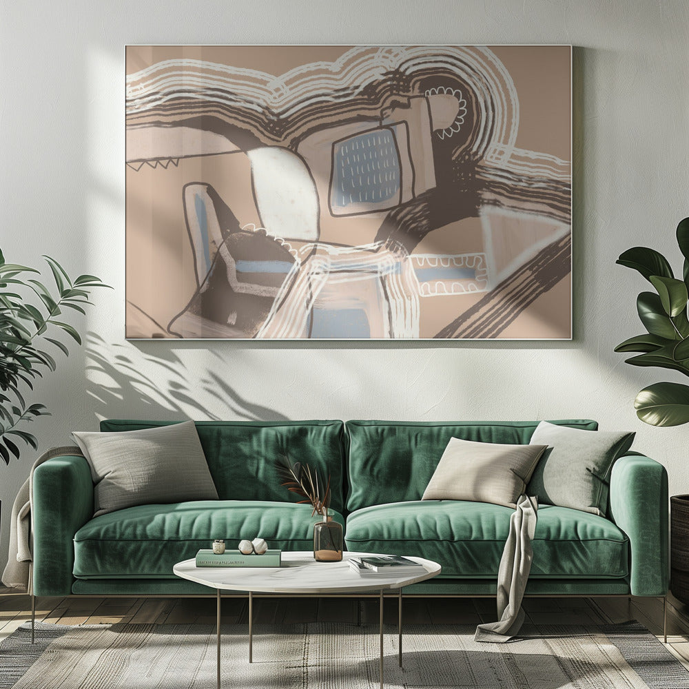 Weg naar het leven Abstract | Canvas
