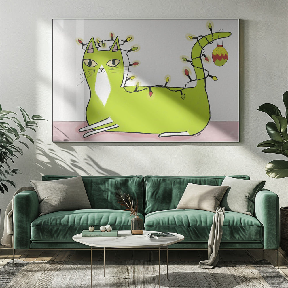 Kerstkat | Canvas
