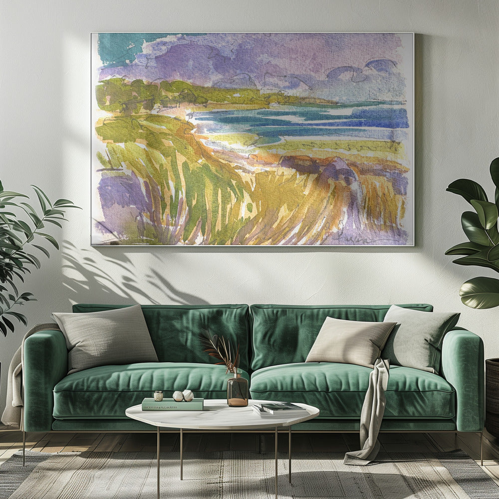 Blauwe luchten sereniteit | Canvas