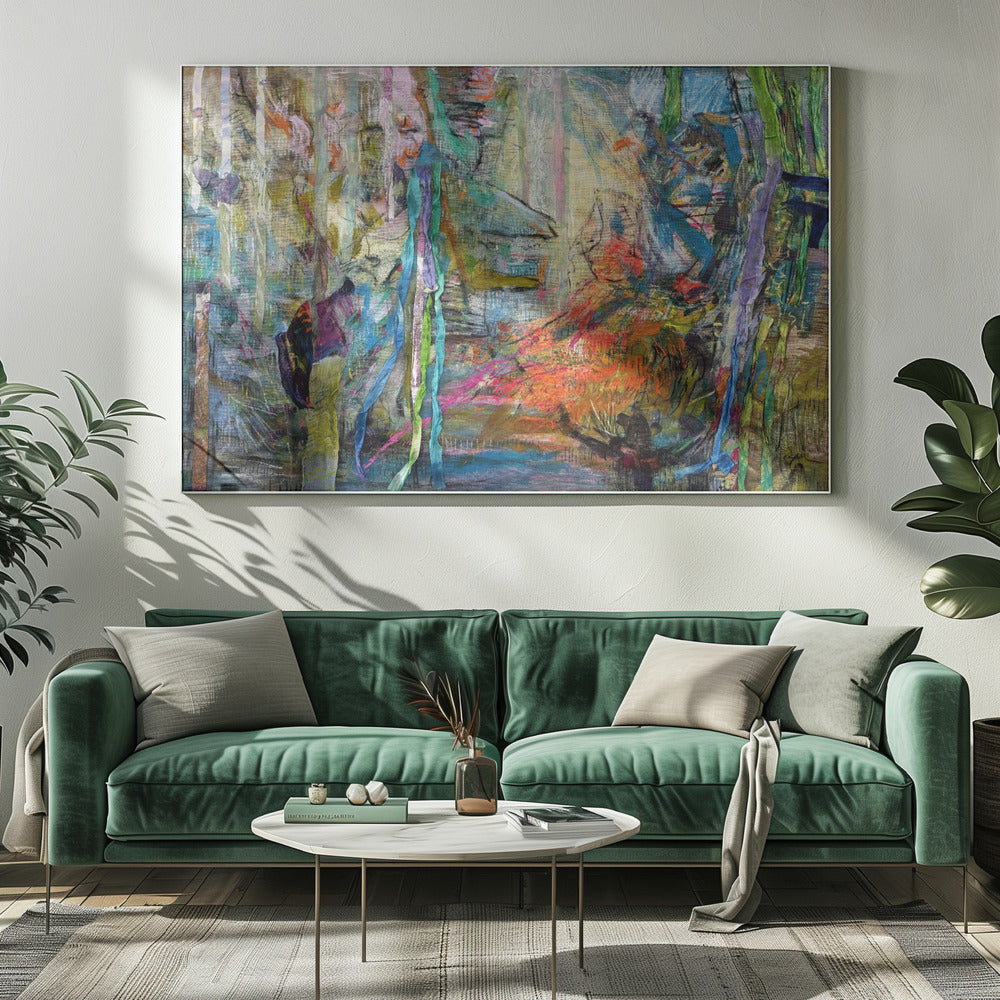 Mystieke Bosgloed | Canvas