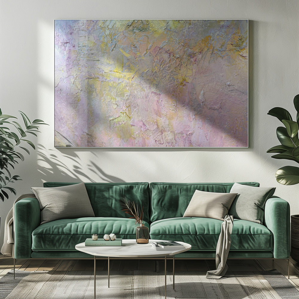 Goud en roze abstract | Canvas