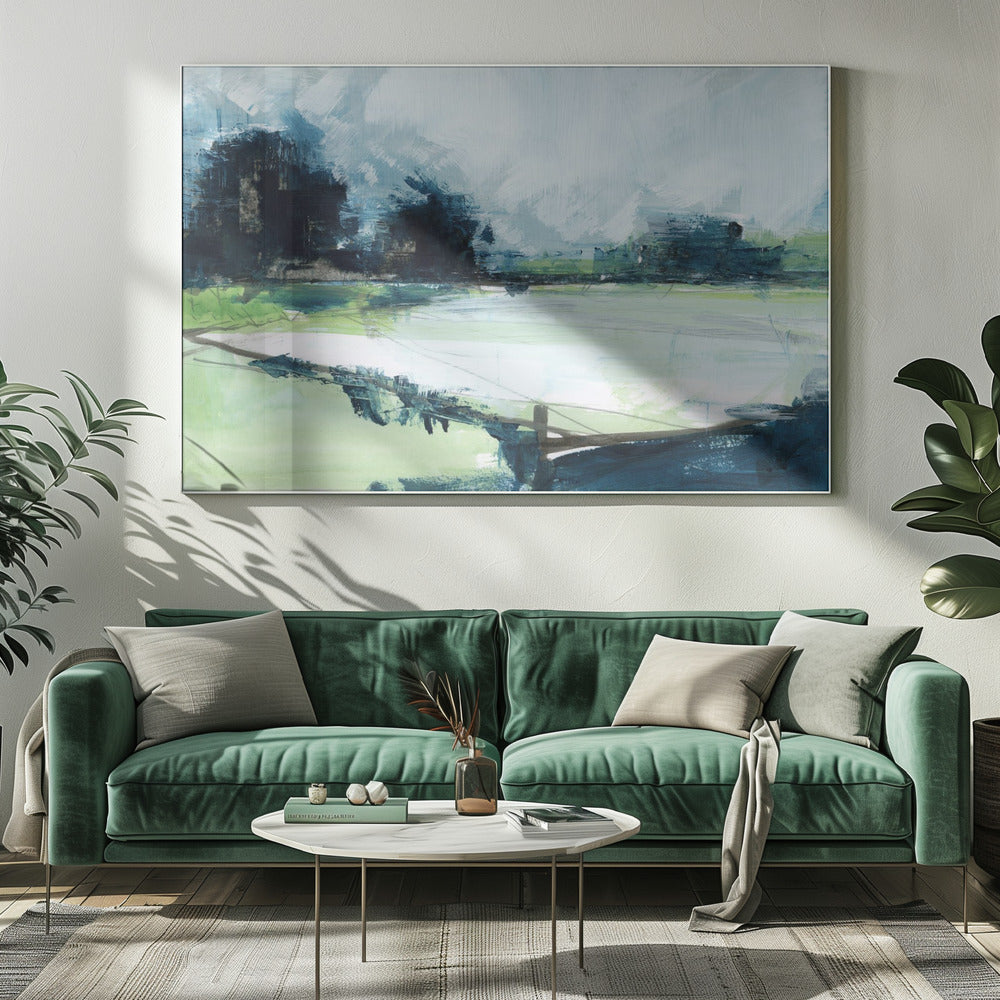 Een stille reflectie Landschap 2 | Canvas