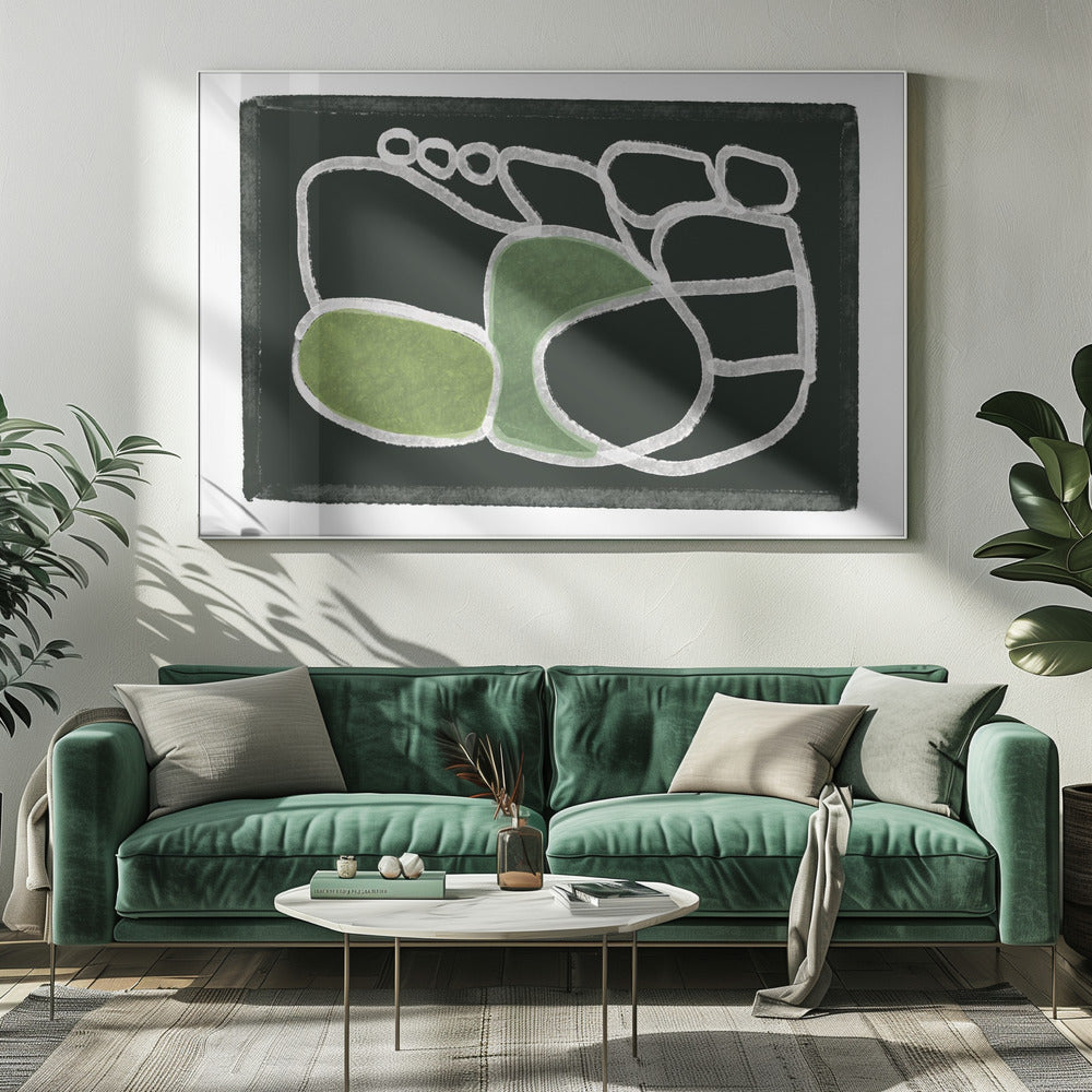 Lijntekening abstract | Canvas