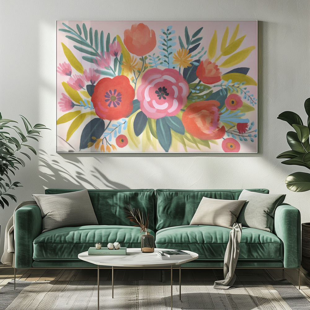 Grillige Lentetuin | Canvas