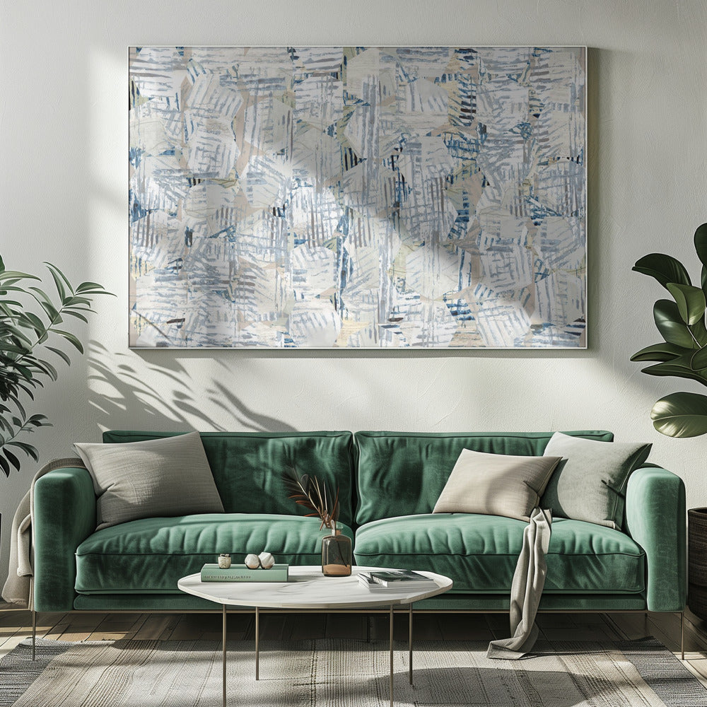 Cornish Blue Hexagons 4 | Canvas
