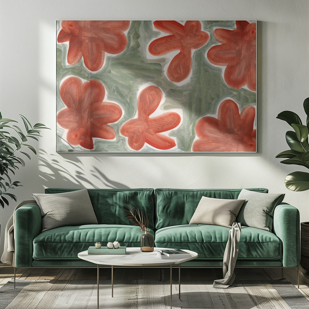 Grote bloemen | Canvas