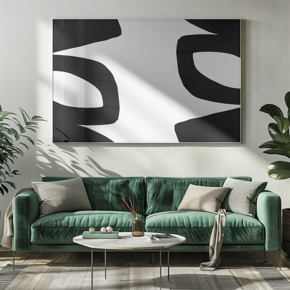 Grote zwarte vormen 2 | Canvas