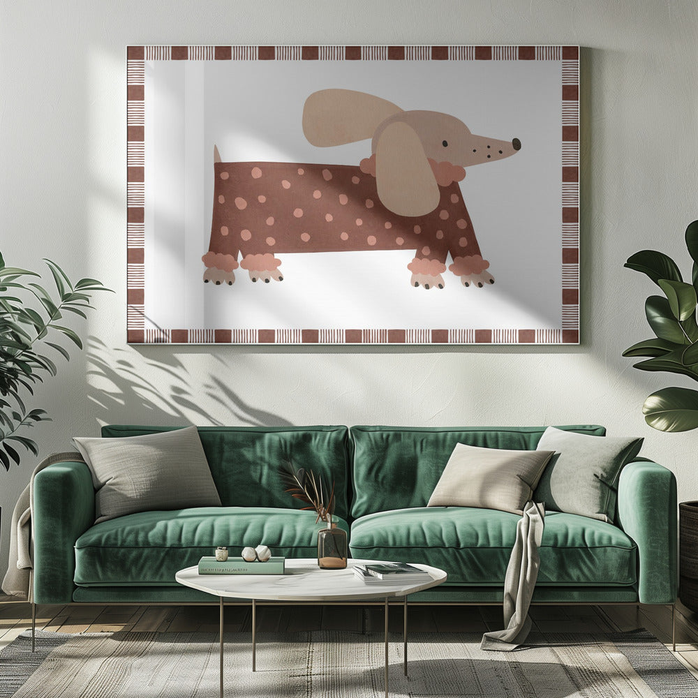 Gestippelde teckel | Canvas