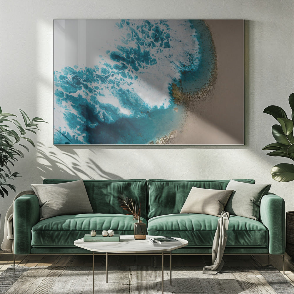 Luchtstrand - Zonsondergangstrand | Canvas