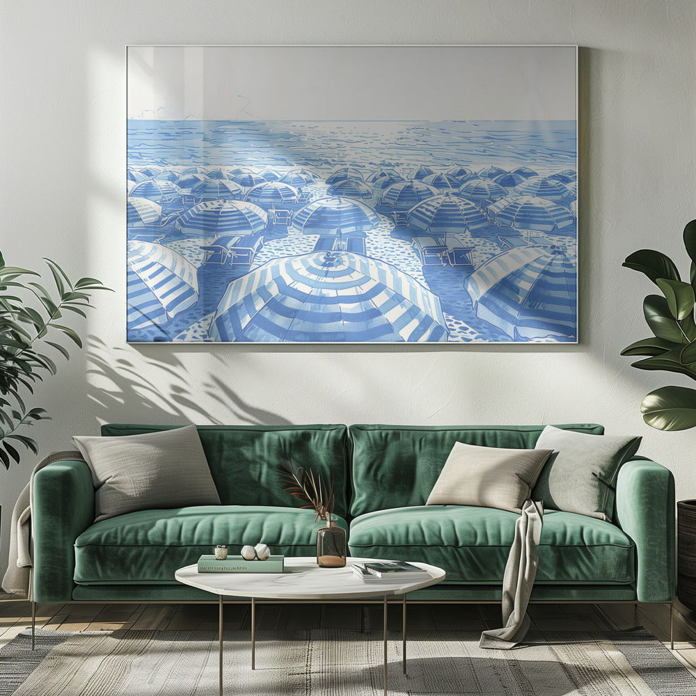 Gestreepte paraplu's | Canvas