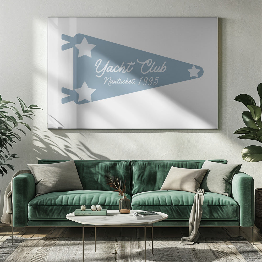 Yacht Club Blauwe Wimpel | Canvas