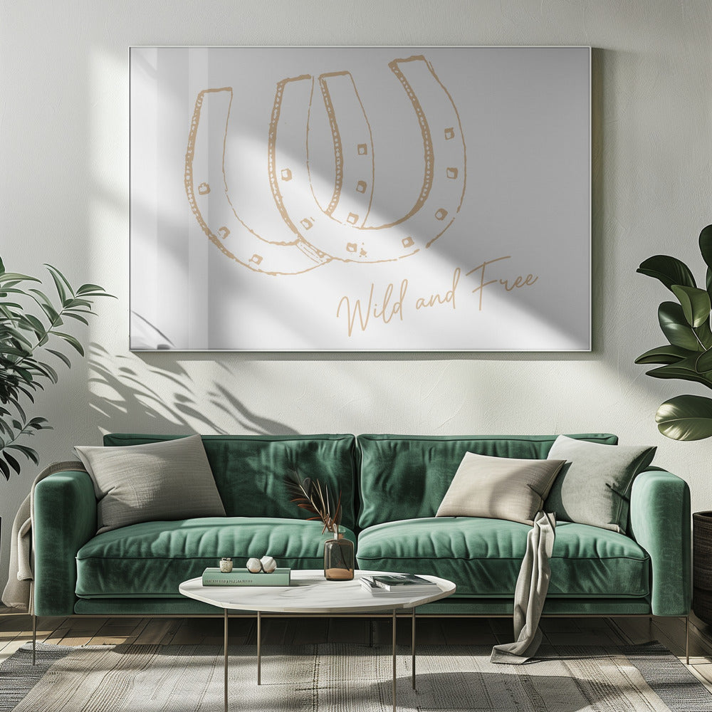 Hoefijzer Wild en Vrij Neutraal | Canvas