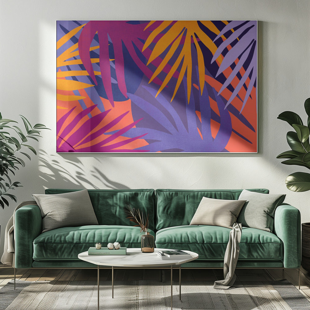 Levendige junglebladeren | Canvas