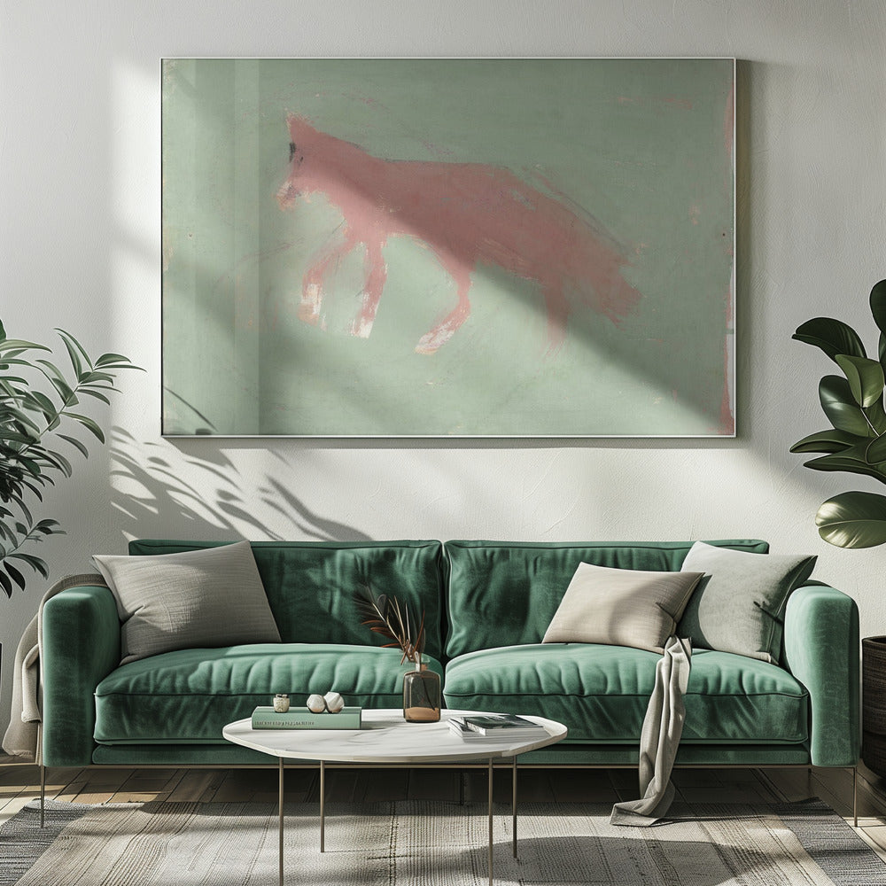 De vos in gedempte tinten | Canvas