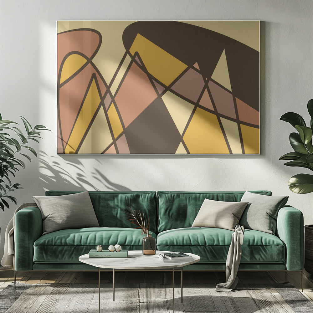 abstract goud | Canvas