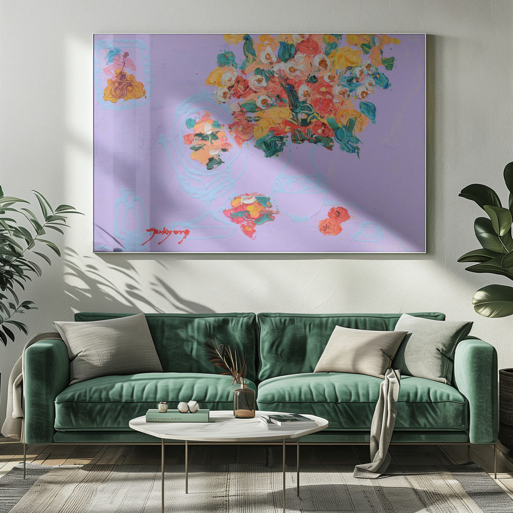 Levendige bloemen | Canvas