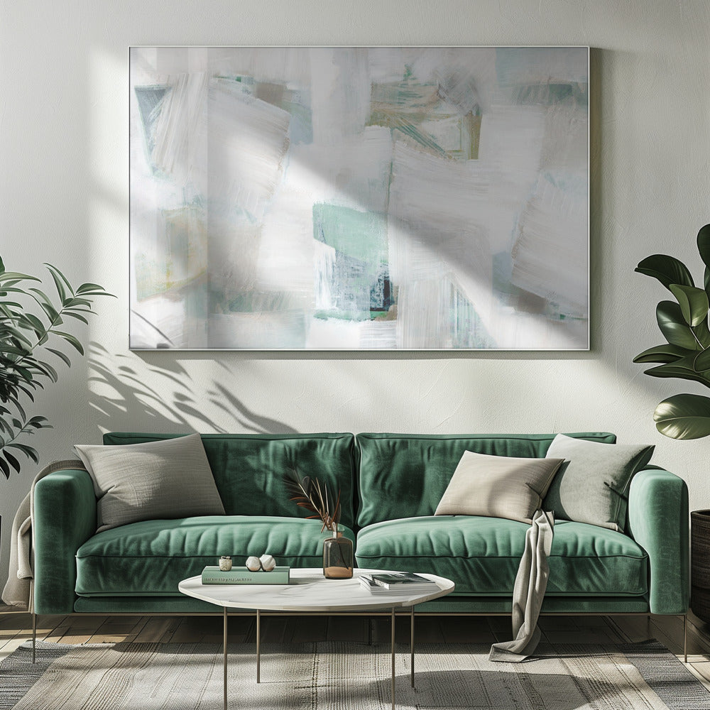 Fluisteringen van wit en blauw | Canvas