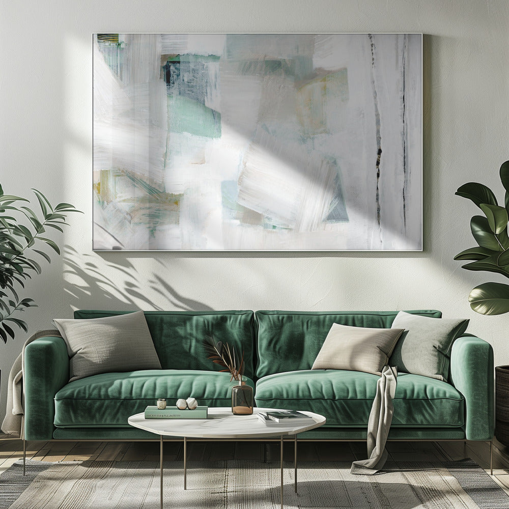 Fluisteringen van wit en blauw | Canvas