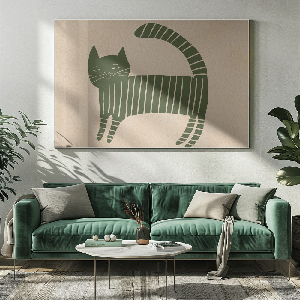 Groene kattenopvang | Canvas