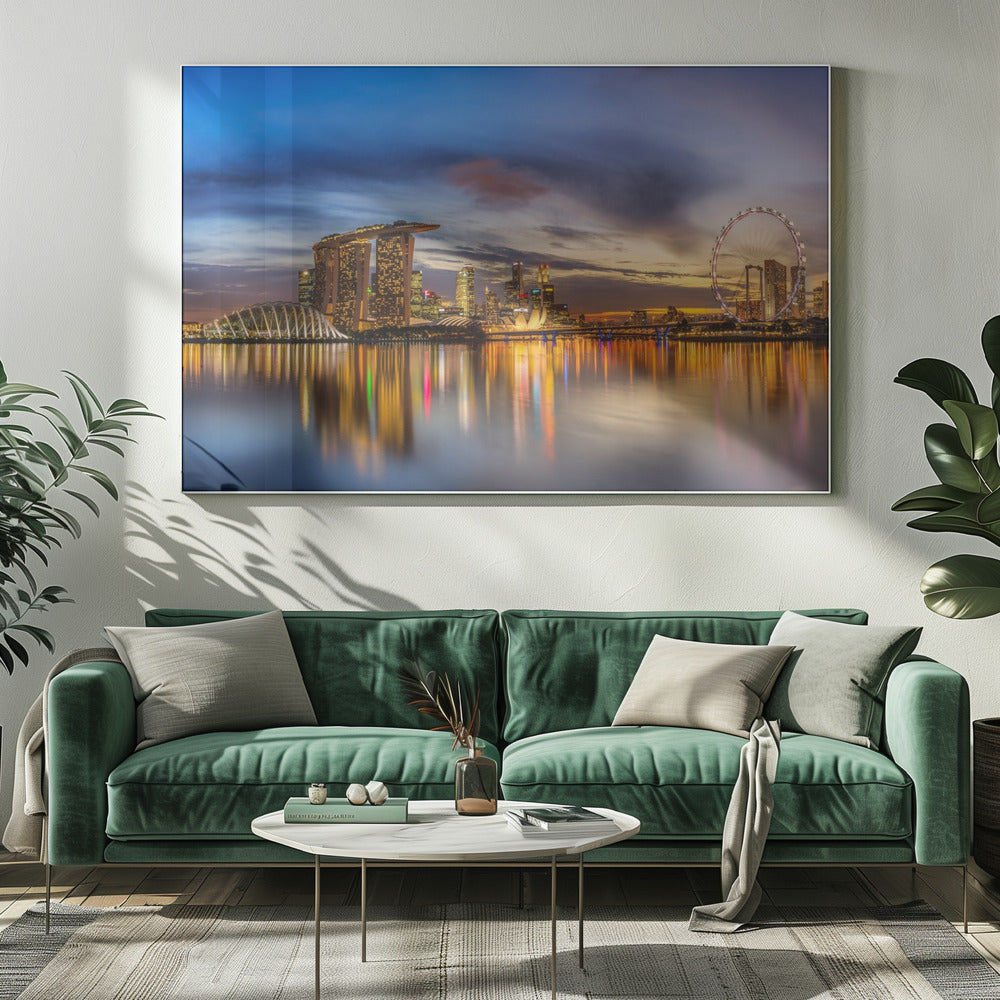 Zonsondergang aan de baai | Canvas