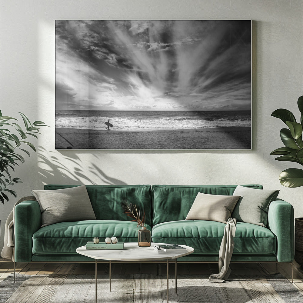 De eenzaamheid van een surfer | Canvas