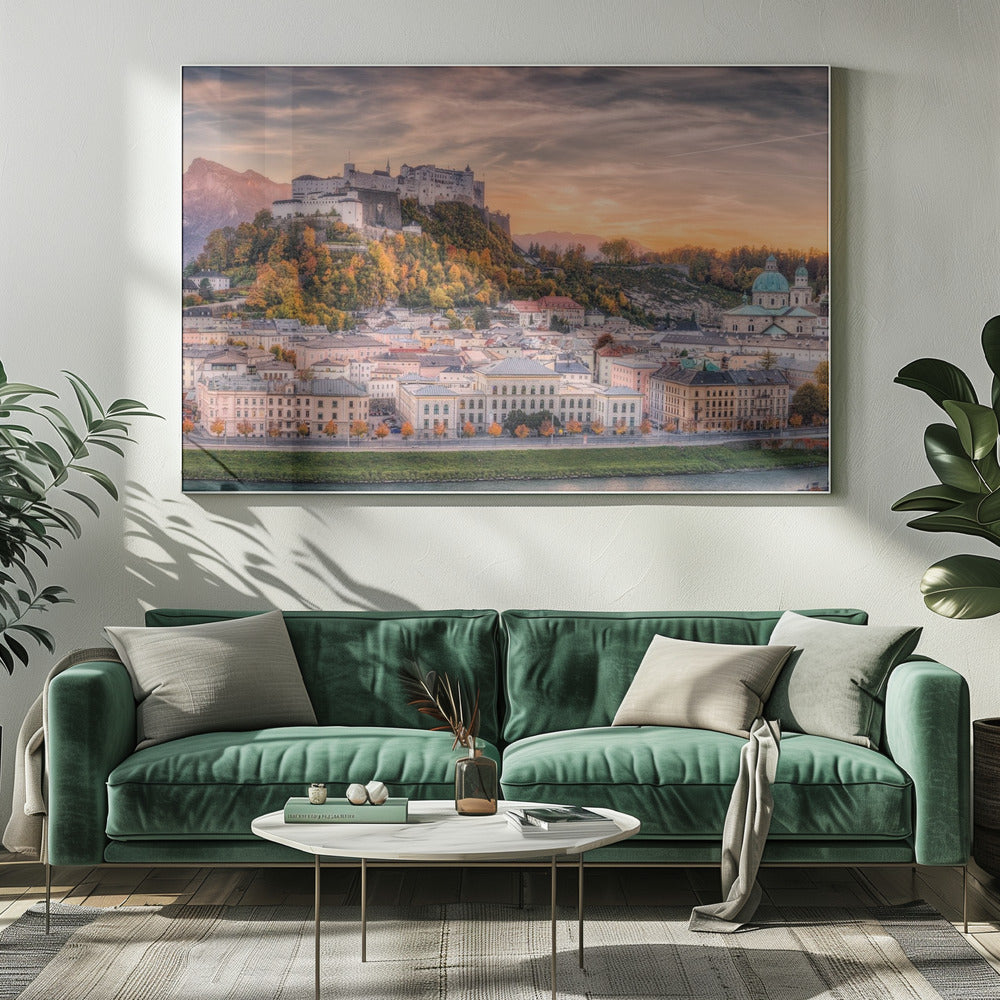 Salzburg in herfstkleuren | Canvas