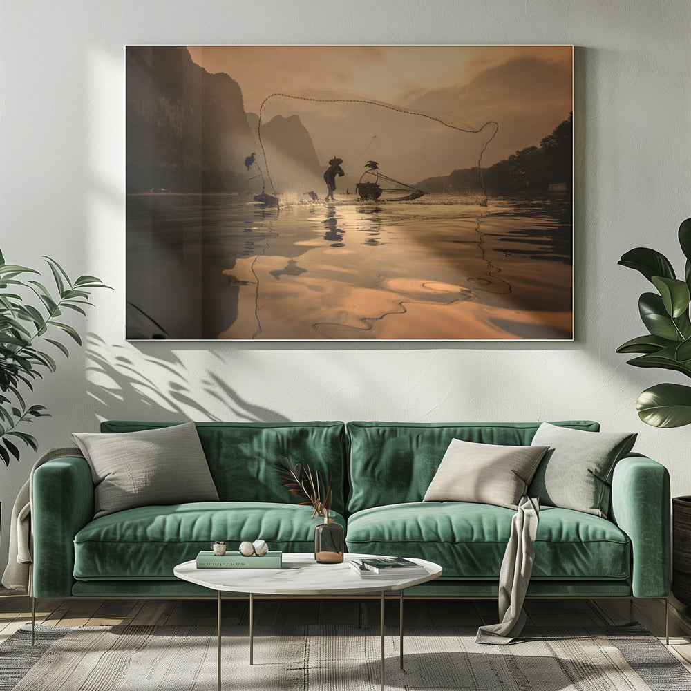 Spreid de visnetten uit | Canvas