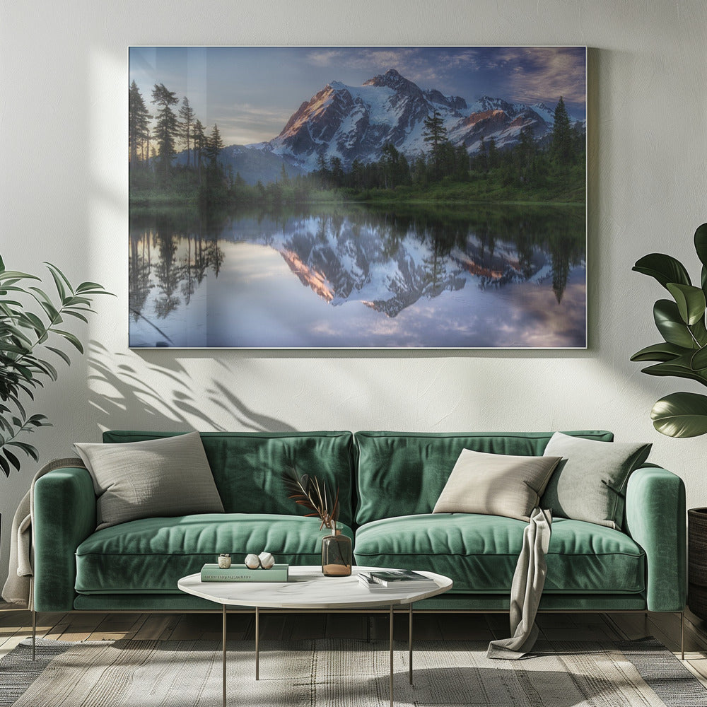 Zonsopgang op de berg Shuksan | Canvas