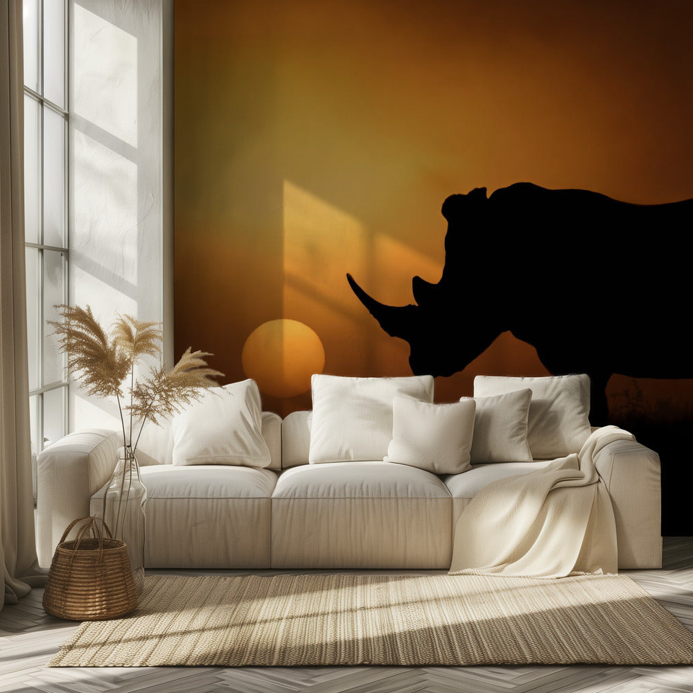 Neushoorn Zonsopgang | Achtergrond