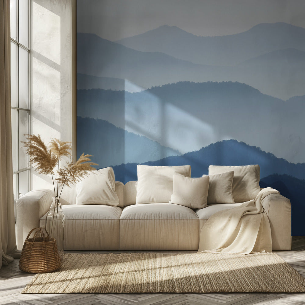 Blauwe Golven | Behang