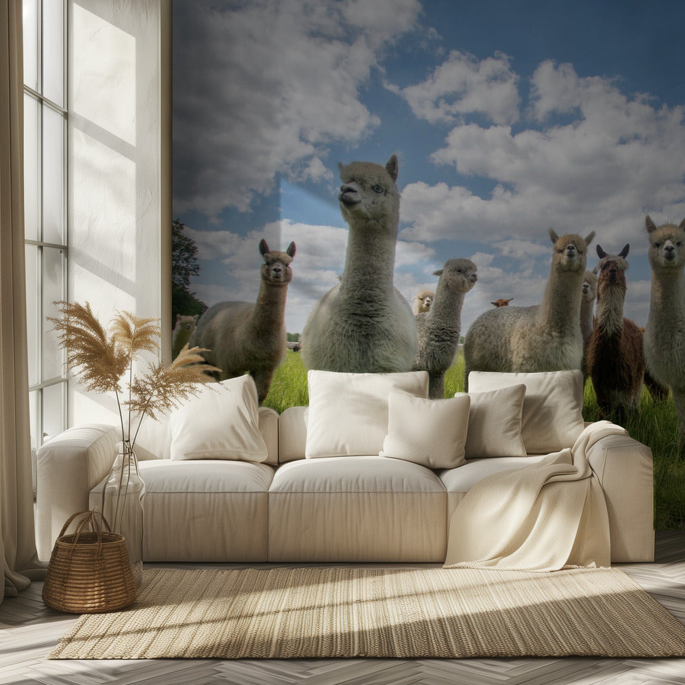 Stuur de Alpaca's op! | Behang