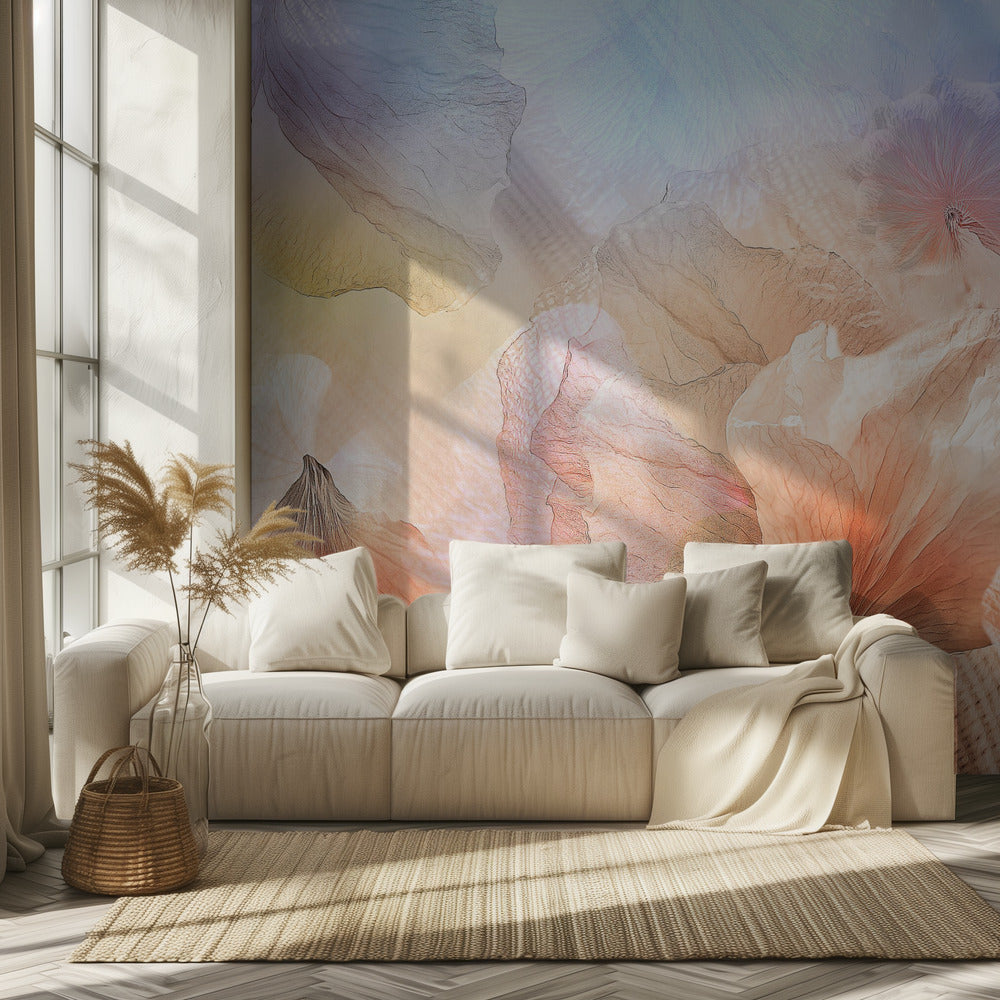 Etherische bloemen | Behang