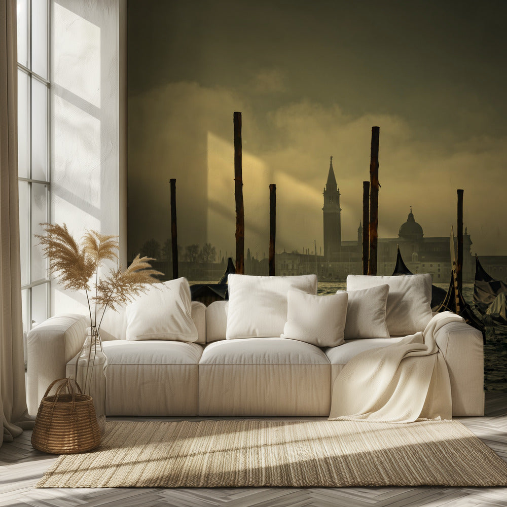 Licht in de mist | Behang