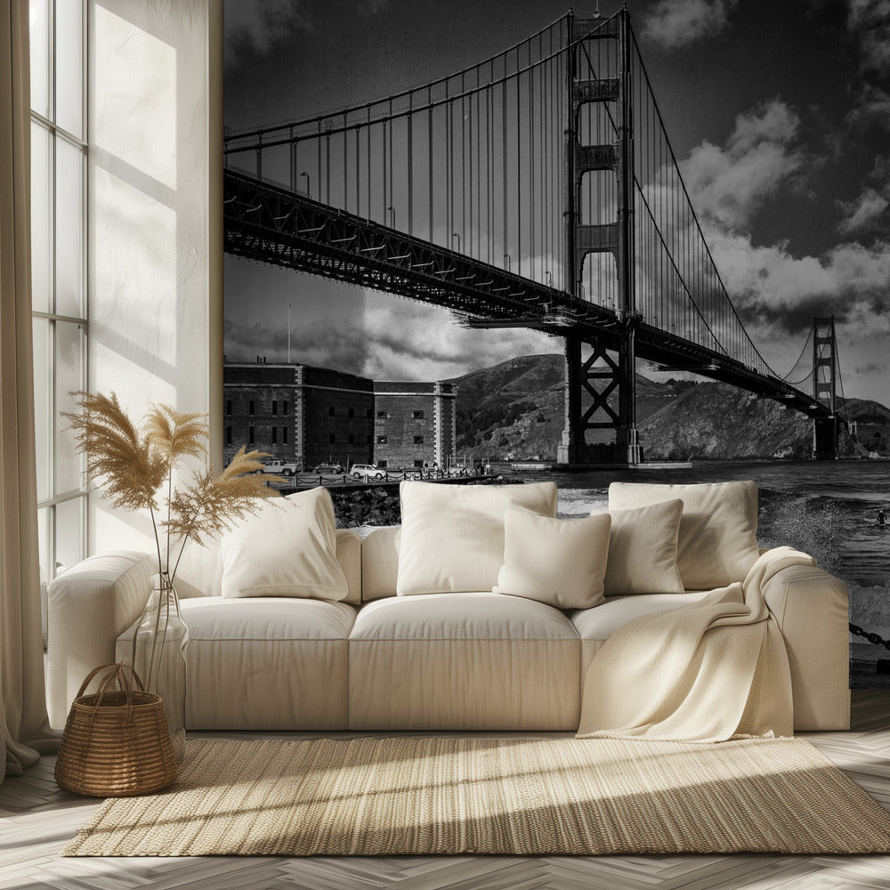 Surfen onder de Golden Gate Bridge | Achtergrond