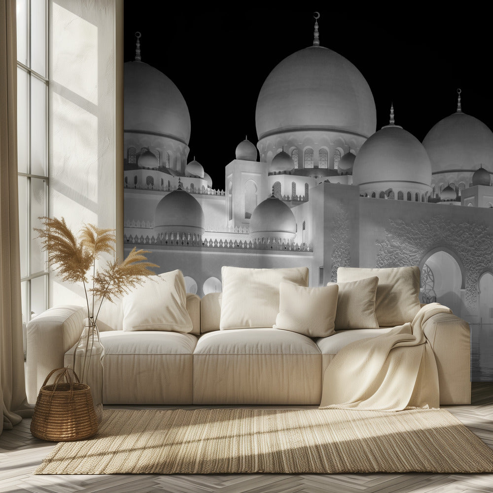 Licht van de Grote Moskee van Abu Dhabi | Achtergrond