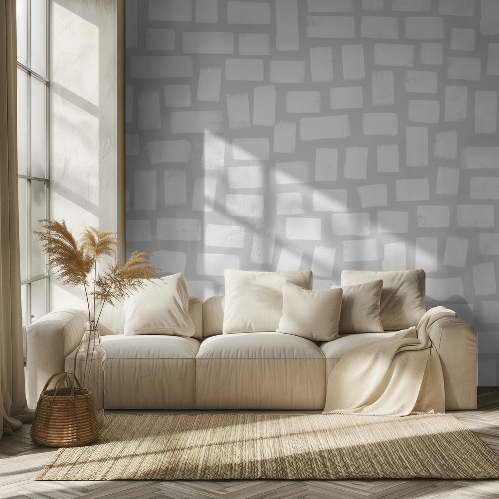 Abstracte Bakstenen Dans | Behang