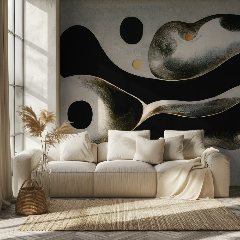 Surrealistische golven | Behang
