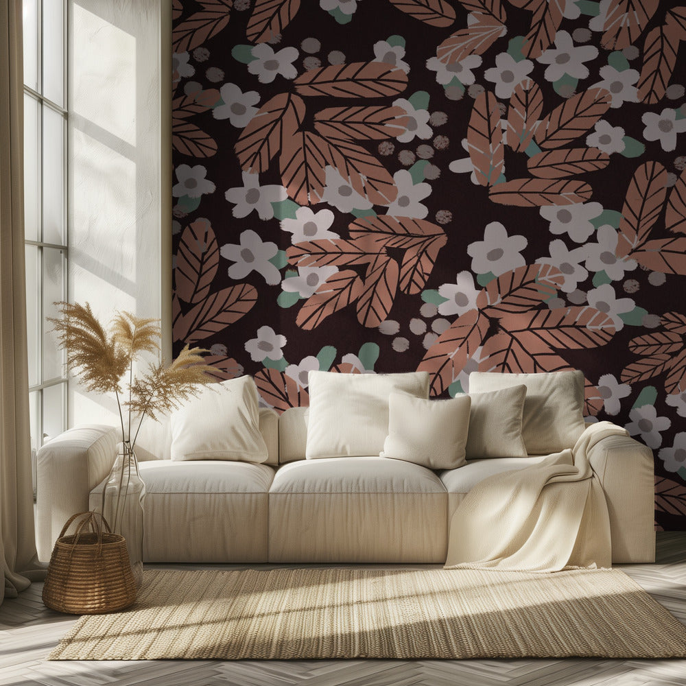 Herfstbloesempatroon | Behang
