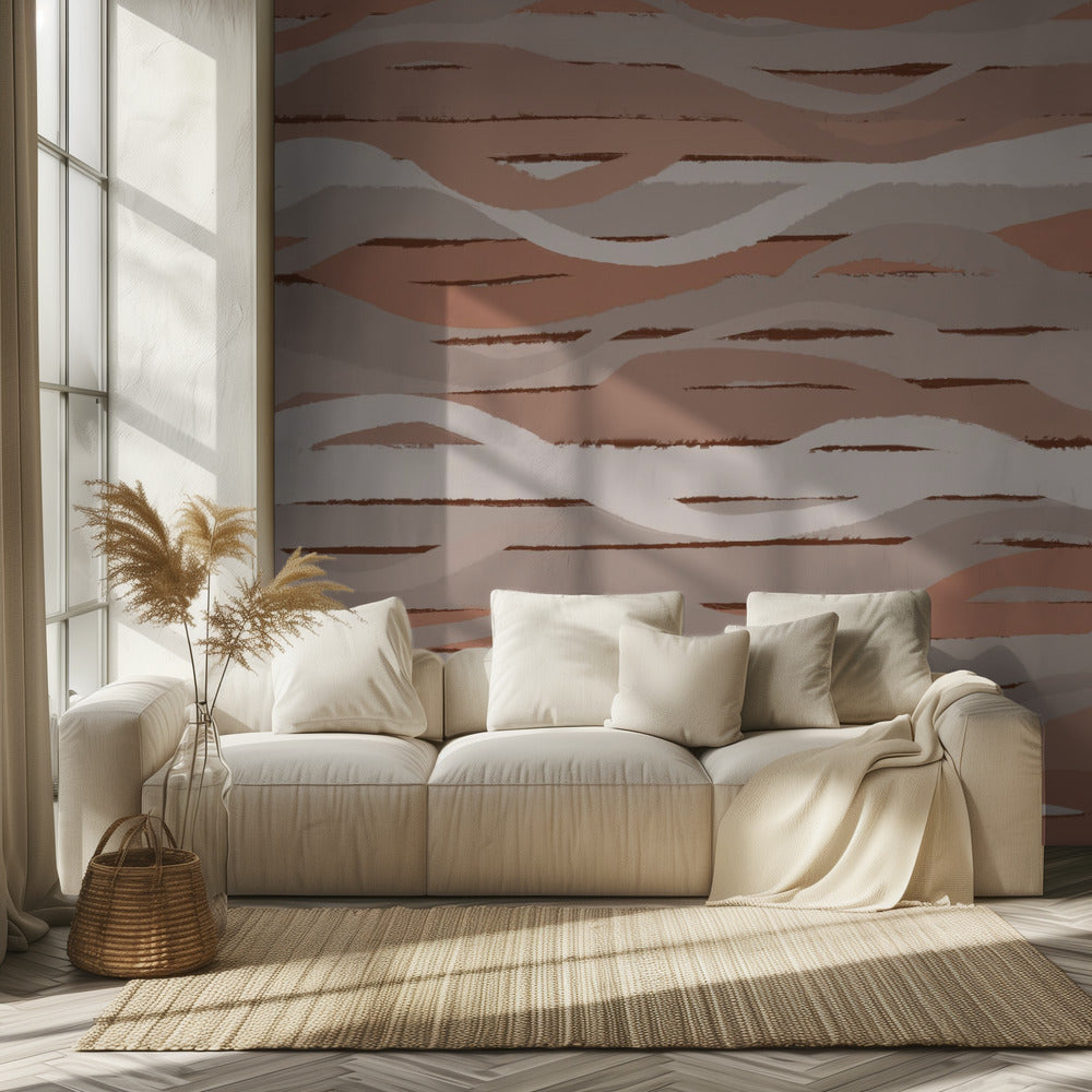 Aardse golven | Behang